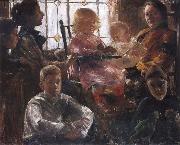 Lovis Corinth The Family of the Painter Fritz Rumpf oil painting on canvas